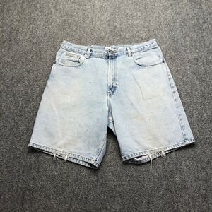 Calvin Klein Jeans Mens 36 Easy Fit Denim Shorts Light Wash Double Stone Vintage
